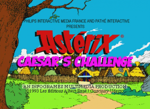Asterix De Uitdaging Van Caesar title screen for CD-i
